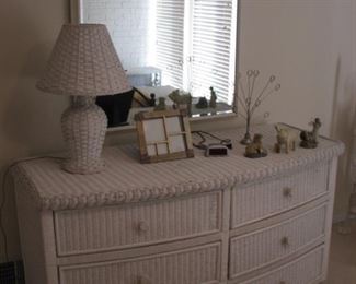 White wicker furniture