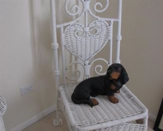 White wicker furniture