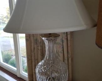 Waterford lamp one of two