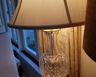 Waterford lamp one of pair