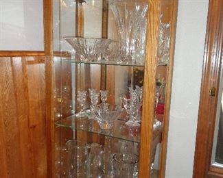 curio cabinet, some Waterford