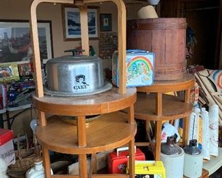 Vintage accent tables (there is a matching coffee table not in this photo)