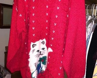Super cool cat sweater for the holidays! Way toooo cute!