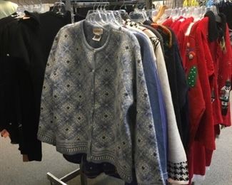 Seasonal warm sweaters too