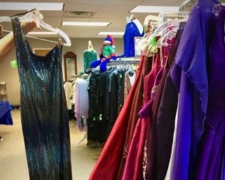 Shimmery one-shoulder