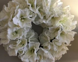 White flower wreath