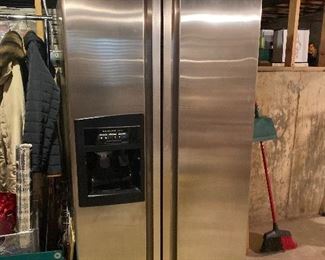 Refrigerator Kitchen  Aid-stainless  side-by-side Water in on door Excellent condition $300