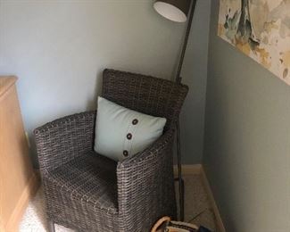 Woven wicker chair