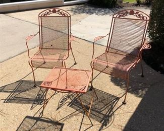 3 piece metal outdoor seating