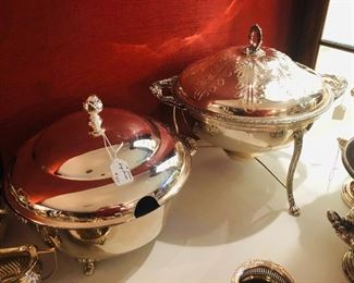 Large silver serving pieces