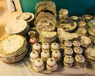 Unique china collections, plates, pot de crème, oyster plates, soups, bone plates
