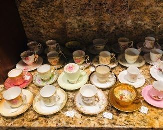 Collection of cups & saucers