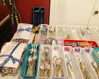 Sterling flatware with many unique pieces