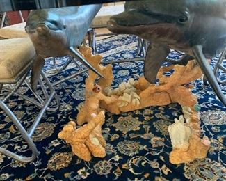 Wyland “Meeting of the Minds” Dining Table and 8 Fin Back Chairs