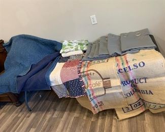 Comforter, Blankets, Shower Curtain, Blackout Curtains, and Coffee Bean Bags