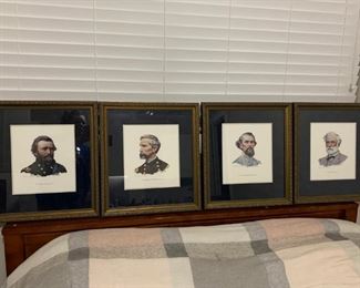 4x Civil War Generals by Don Stivers (numbered print set)