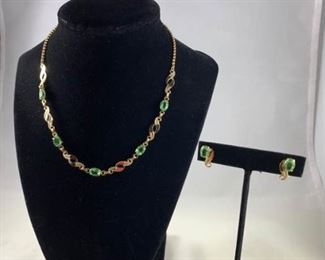 14k Gold Necklace and Earrings