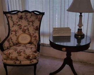 Chair and Side Table Combination