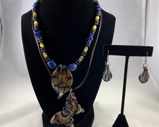 Hand Blown Glass and Stone Jewelry