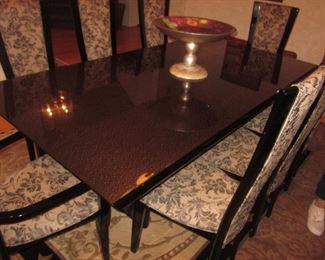 Quintessential Home Furnishings Giorgio Collection Dining Room
Italy Brazilian Snake wood Dining Room Table Suite