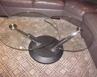 Round Glass Orbit Tables 
