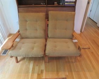Getama Gedsted House Hans J. Wegner design oak paddle armchairs