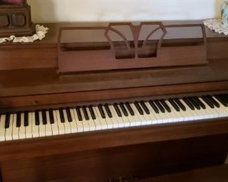 Mid-Century Upright Piano & Bench