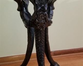 Winged Angel Metal Glass Topped Table