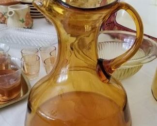 Art Glass Pitcher (Blenko?)