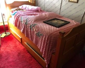 Twin Bed w/ Under Drawer Storage