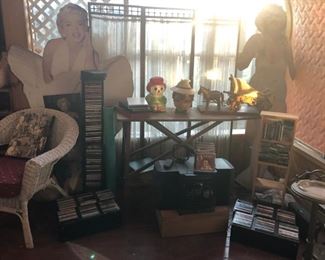 Life Size Marilyn Monroe Cut Outs, Cookie Jars, CD's
