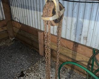 Vintage Chain, Block & Tackle Pulleys ½ Ton!