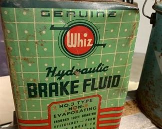 Vintage Genuine Whiz Hydraulic Brake Fluid Can!