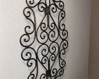 Pair of Wrought Iron Wall Decor!