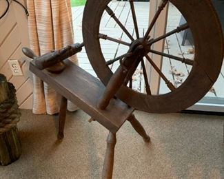 Vintage Wood Spinning Wheel!