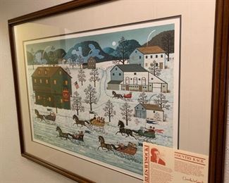 Charles Wysocki Signed & Numbered Framed Print “Country Race”!