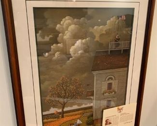 Charles Wysocki Signed & Numbered Framed Print “Yearning For My Captain”!