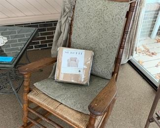 Wood Rocking Chair & Chair Covers!