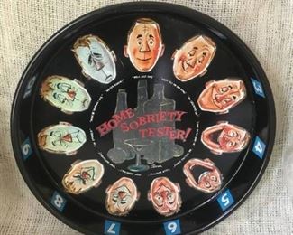 13" Vintage Metal Tray--Home Sobriety Tester