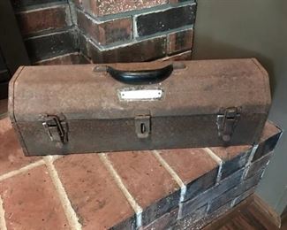 Rustic Vintage Craftsman tool box with insert