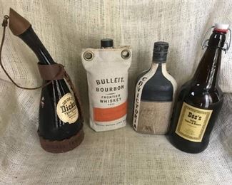 Collection of empty Bar Bottles--great for decor