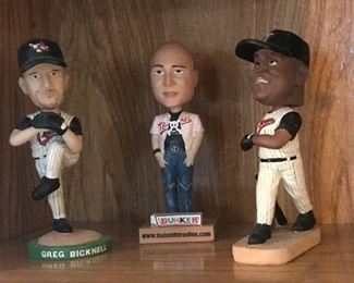 Set of 3 T-Bones Bobbleheads--Greg Bicknell, The Bunker and Eddie Pearson