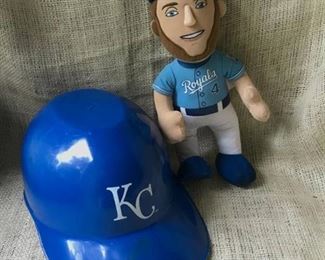 Alex Gordon Kansas City Royals Doll with plastic baseball hat