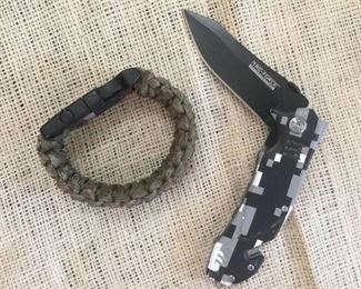 Survival Braided Bracelet and Tac Force Speedster pocket knife