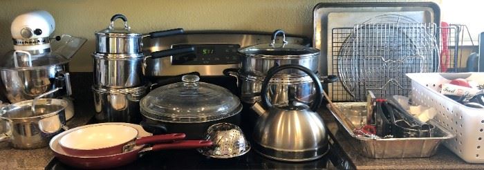 KitchenAid Mixer, Pots & Pans, Teapot, Hand Mixer...