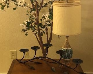 Flowering Tree, Small Table Lamp, Candle Holder