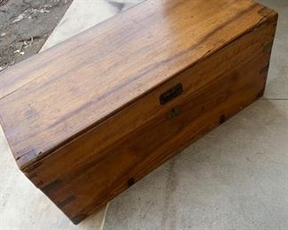 camphor lined wood chest