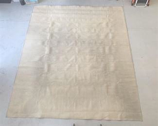 12' x 14' custom white wool rug