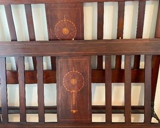 Full Size Bed with Inlay