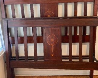 Full Size Bed with Inlay